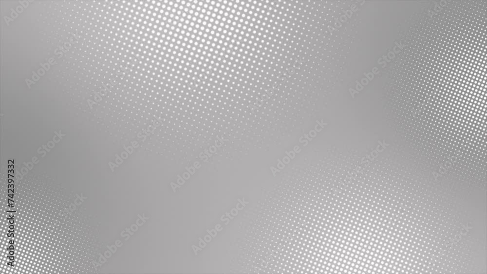 Simple and classy White and Black color rotating circular shapes geometrical halftone dots futuristic looped background Simple and classy White and Black color rotating circular shapes geometrical halftone dots futuristic looped background