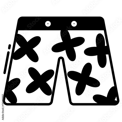 beach vaction glyph and line vector illustration