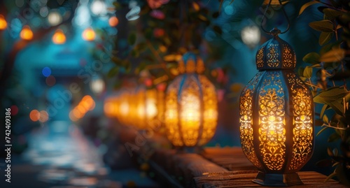 lantern background lighting for ramadan