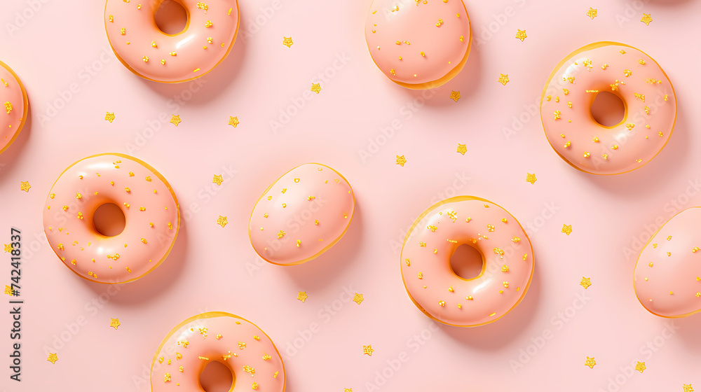 Delicious donut food shape image Delicious donut food shape image