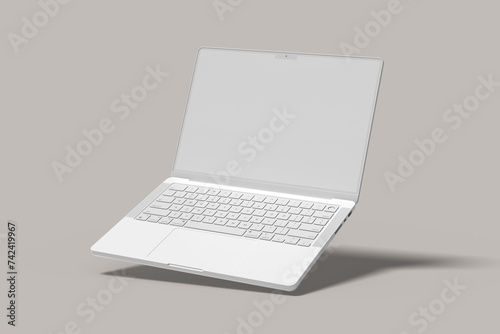 Laptop Clay Blank Mockup
