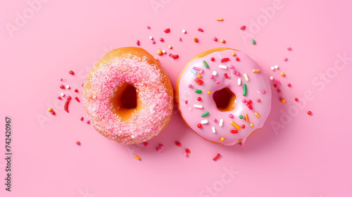 Delicious donut food shape image