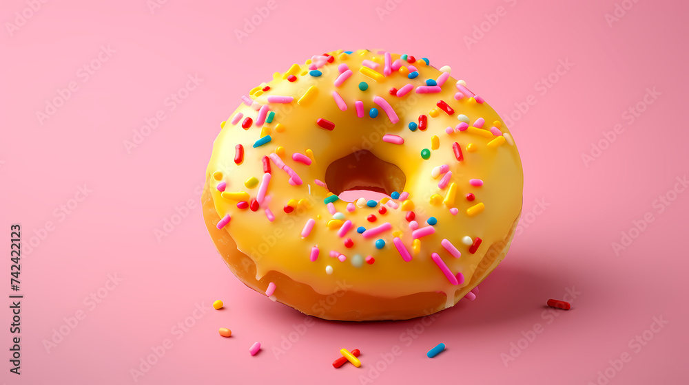 Delicious donut food shape image Delicious donut food shape image