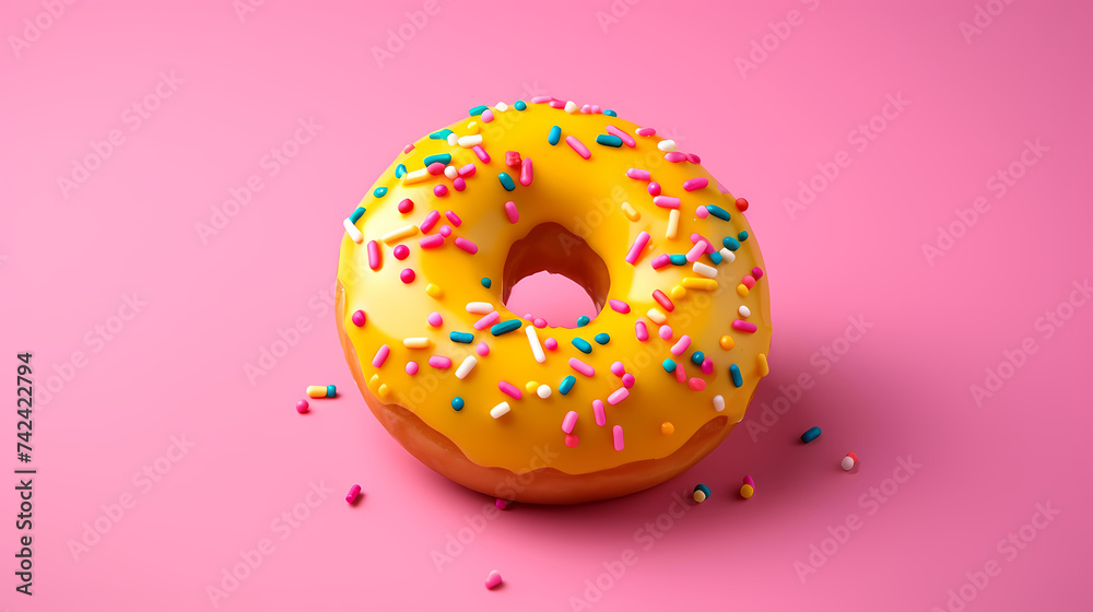 Delicious donut food shape image Delicious donut food shape image