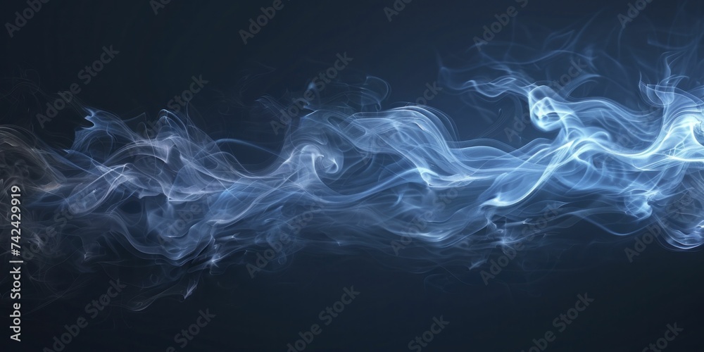 Mysterious and ethereal, dark background with wispy smoke texture