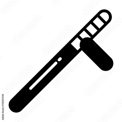 Baton glyph and line vector illustration
