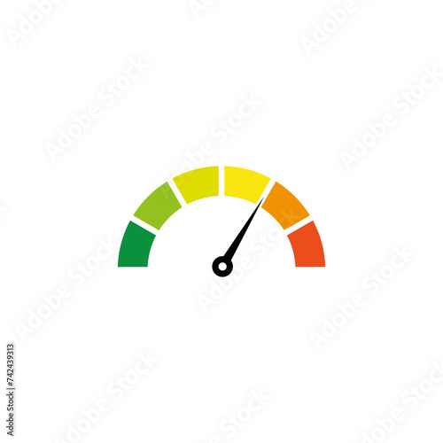 Scale of measurement heat, speed icon isolated on white background
