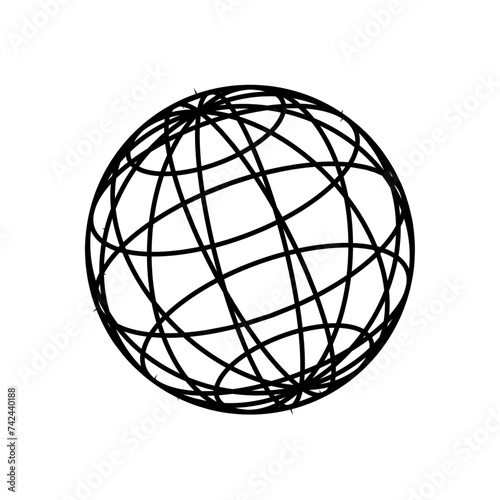 Vector Sphere Object Shape Stripes