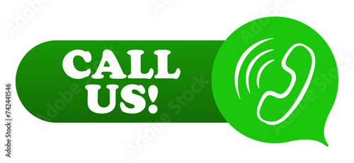 Call us banner with landline phone. Call centre, around the clock, limited offer, temporary, hurry up, announcement, advertising, office, contact us, communication. Vector illustration