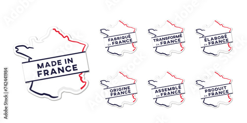 Label / étiquette  "Fabriqué en France "  - " Transformé en France "