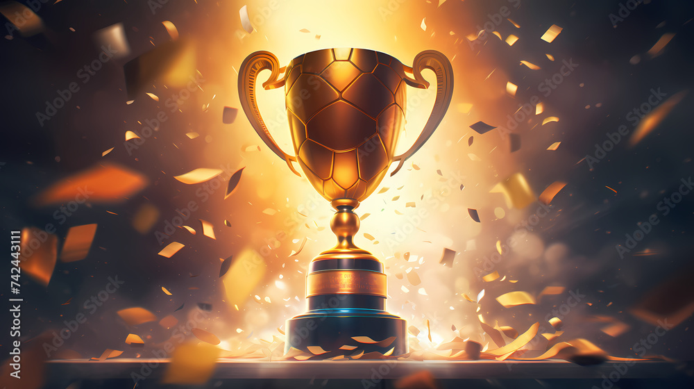 The celebration kicked off, and the majestic trophy was showered The celebration kicked off, and the majestic trophy was showered
