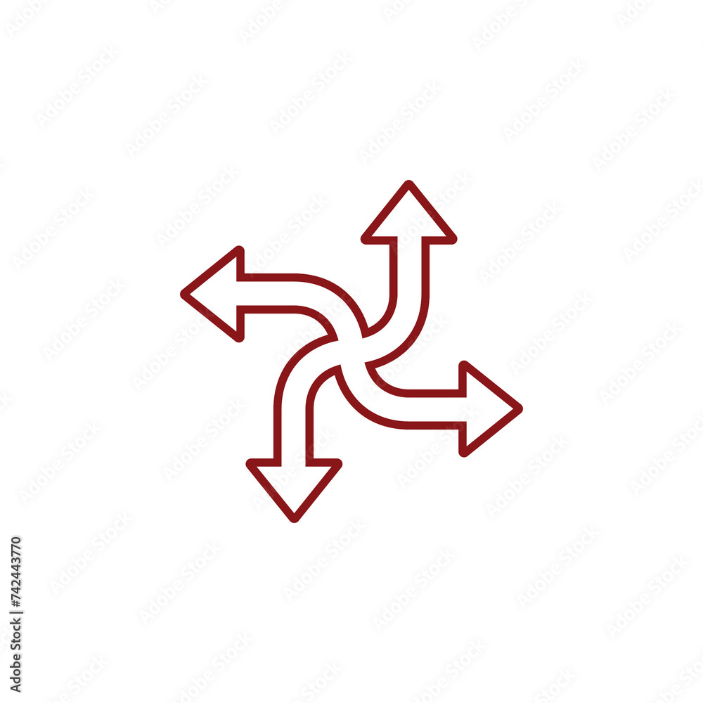 Arrow line icon design vector graphic of template, sign and symbol, line style Arrow line icon design vector graphic of template, sign and symbol, line style