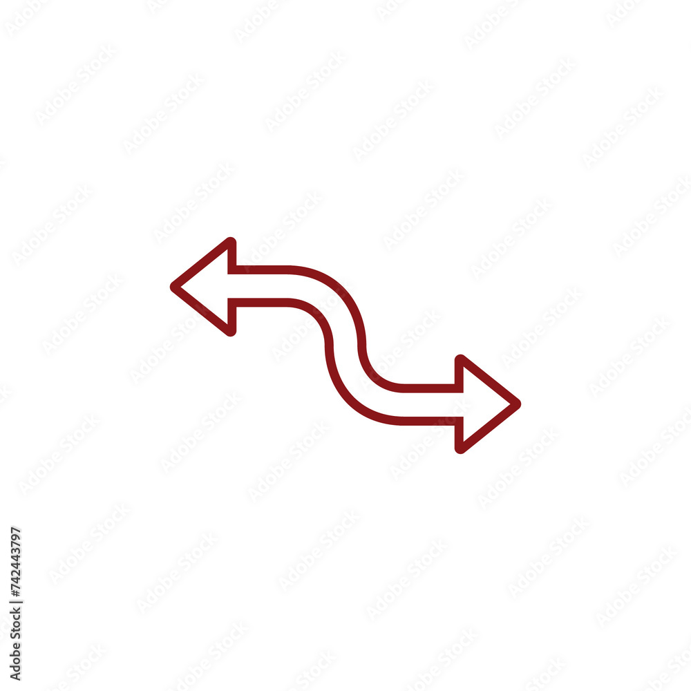Arrow line icon design vector graphic of template, sign and symbol, line style Arrow line icon design vector graphic of template, sign and symbol, line style