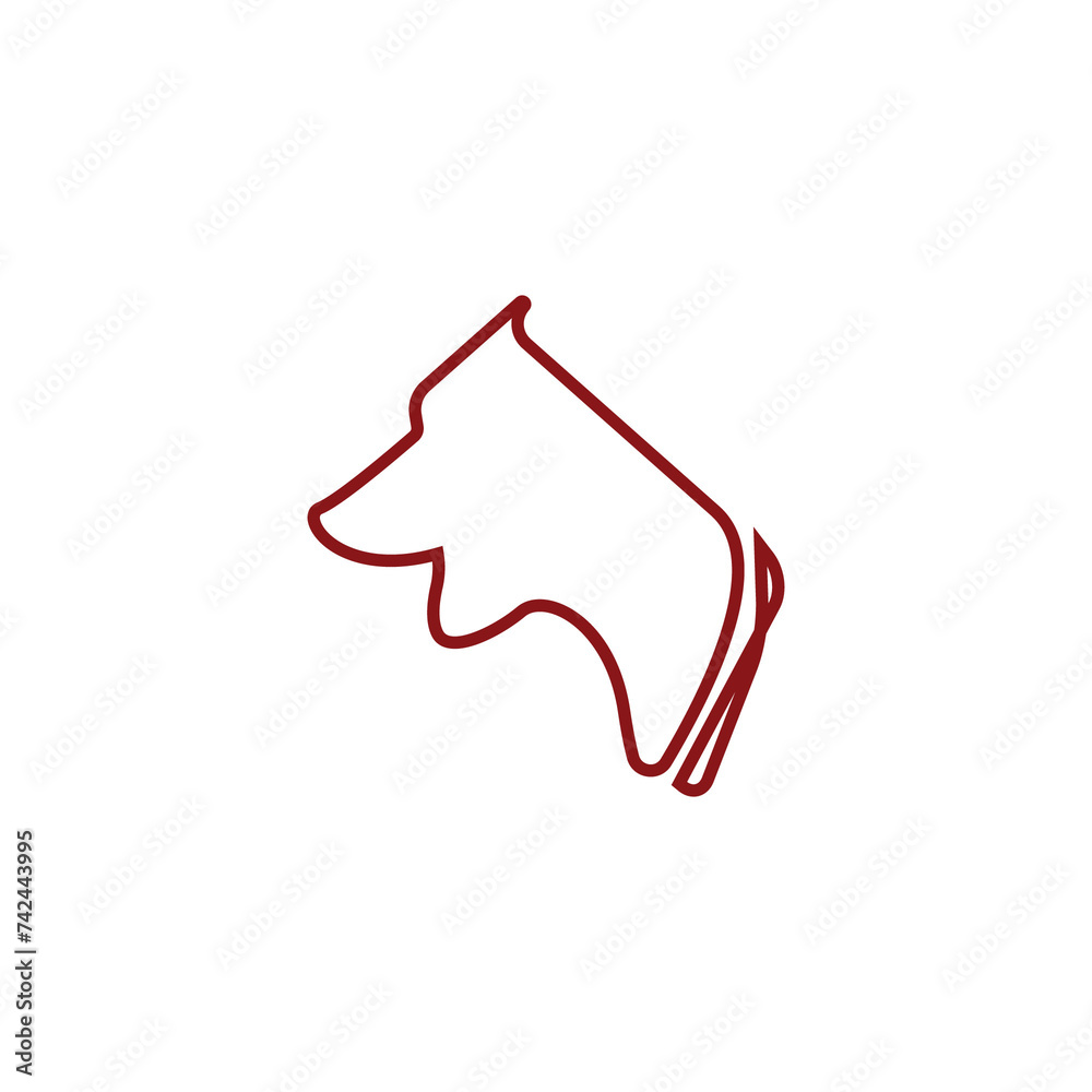 Dog logo icon design vector graphic of template, sign and symbol, line style Dog logo icon design vector graphic of template, sign and symbol, line style