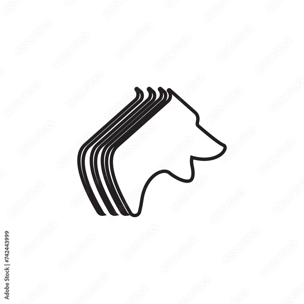 Dog logo icon design vector graphic of template, sign and symbol, line style Dog logo icon design vector graphic of template, sign and symbol, line style