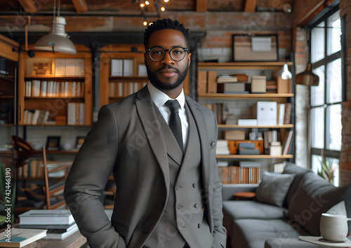 Businessman showing his confident, business and cooperation concepts.