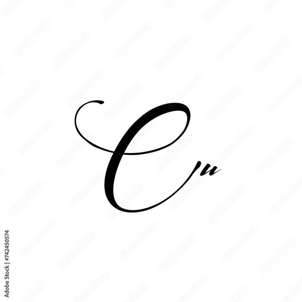 Initial wedding monogram logo template Initial wedding monogram logo template