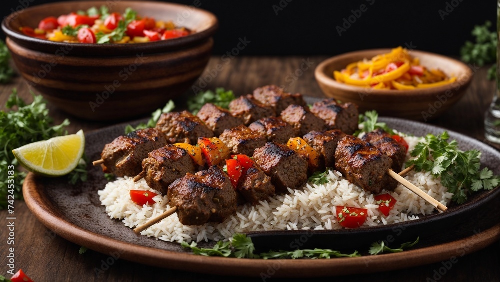 shish kebab on skewers shish kebab on skewers