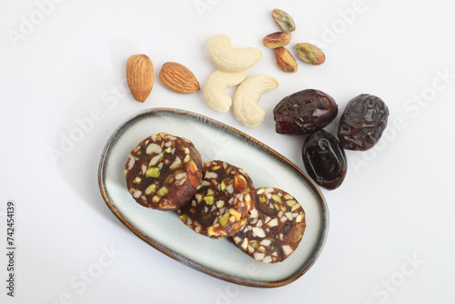 Dry fruit, nuts, and dates barfi- a healthy and energetic snack
