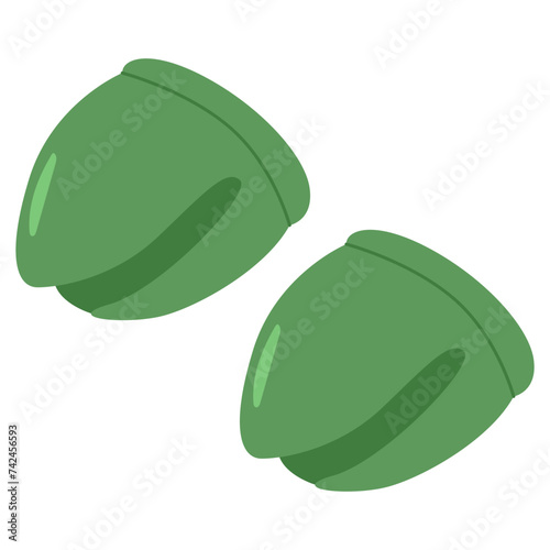 Silicone anti-sliding oven gloves vector cartoon illustration isolated on a white background.