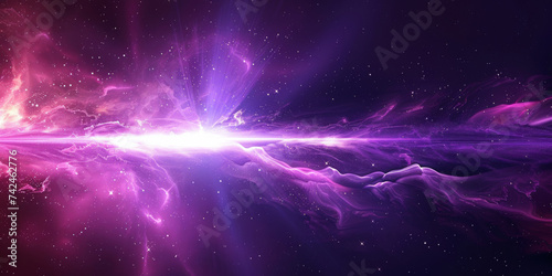 purple light beam rays on black background, neon light rays background