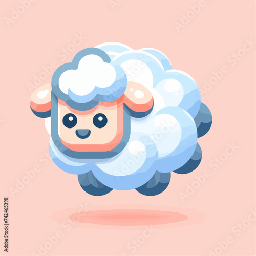 flat vector logo of lamb ,  flat vector logo of sheep ,  flat  logo of lamb , flat  logo of  sheep , flat vector logo of  cute lamb , flat vector logo of  cute sheep © Muhammad