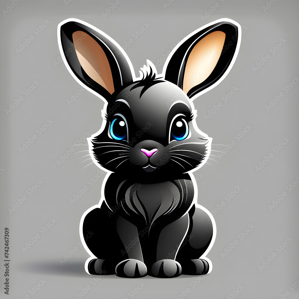 Fototapeta premium Enchanting Expressions: The Allure of Various Gestures in Rex Rabbits.(Generative AI)