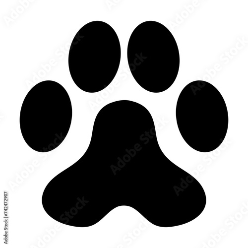 Paw print. Animal, cat, dog, fox, pads, claws, soft, track, pet, beloved, veterinary, care, walk, pattern, owner, limbs, treat, love, purr, bark, fur, tail, vet. Vector illustration
