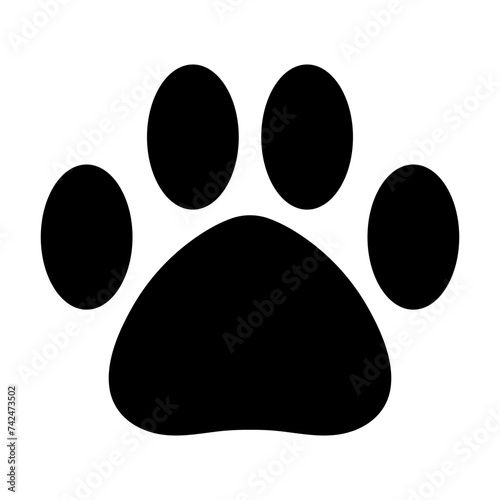Paw print. Animal, cat, dog, fox, pads, claws, soft, track, pet, beloved, veterinary, care, walk, pattern, owner, limbs, treat, love, purr, bark, fur, tail, vet. Vector illustration