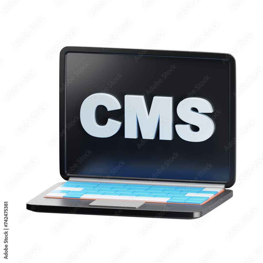 3D illustration of cms system. 3d cms system, content management system 3d render icon illustration 3D illustration of cms system. 3d cms system, content management system 3d render icon illustration
