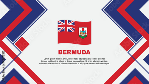 Bermuda Flag Abstract Background Design Template. Bermuda Independence Day Banner Wallpaper Vector Illustration. Bermuda Banner