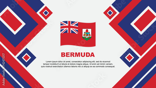 Bermuda Flag Abstract Background Design Template. Bermuda Independence Day Banner Wallpaper Vector Illustration. Bermuda Cartoon