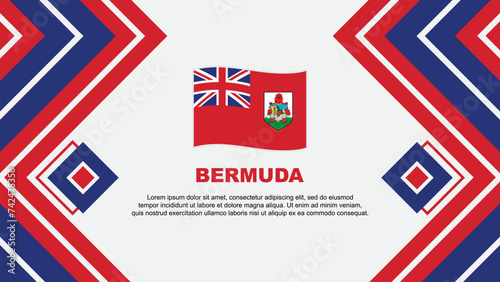 Bermuda Flag Abstract Background Design Template. Bermuda Independence Day Banner Wallpaper Vector Illustration. Bermuda Design