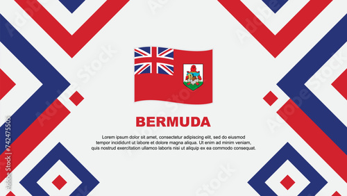 Bermuda Flag Abstract Background Design Template. Bermuda Independence Day Banner Wallpaper Vector Illustration. Bermuda Template