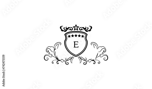 Luxury Crown Blade Shaped Alphabetical Logo