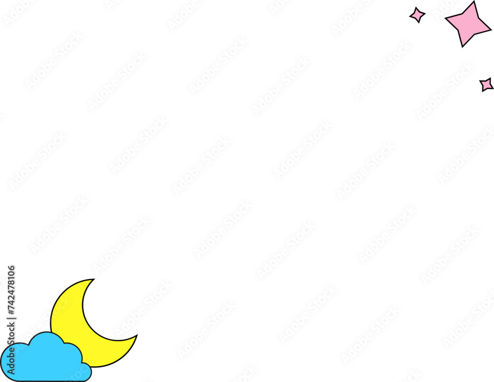 Fototapeta premium Aesthetic Cute Sticky Notes Vector Kawaii Style Design