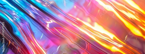 Iridescent holographic background rainbow blurred. Abstract colorful pattern with purpe and pink gradient. AI generate