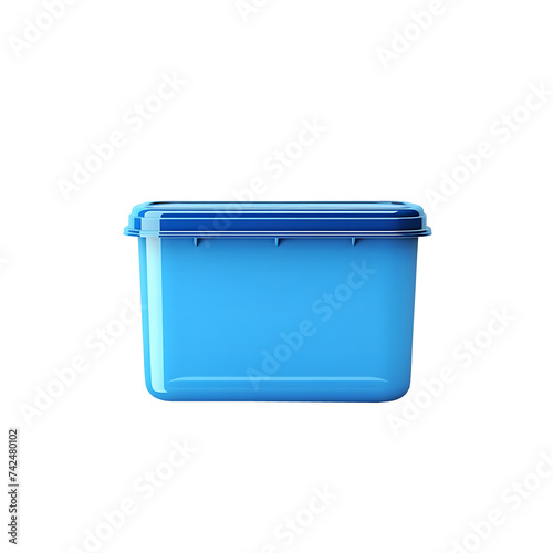 plastic container box isolated on transparent background