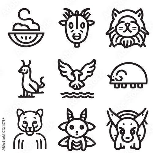animal anatomy icons