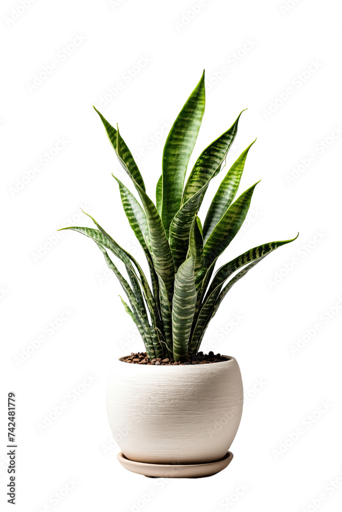 Sansevieria Plant in a pot isolated on a transparent background Sansevieria Plant in a pot isolated on a transparent background