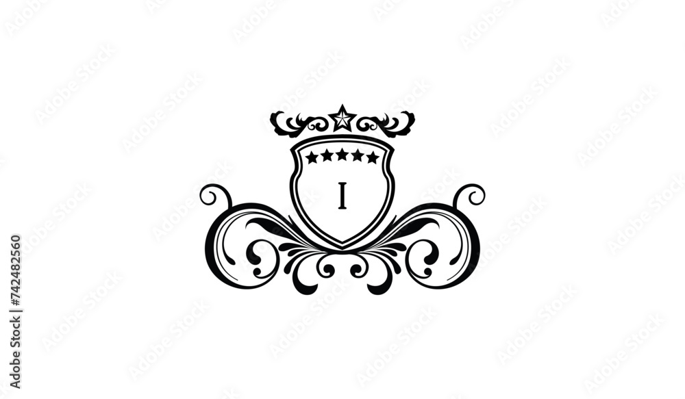 Luxury Crown Cup Alphabetical Logo