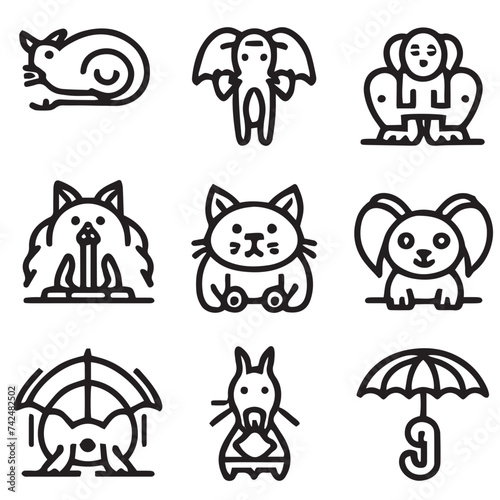 animal anatomy icons