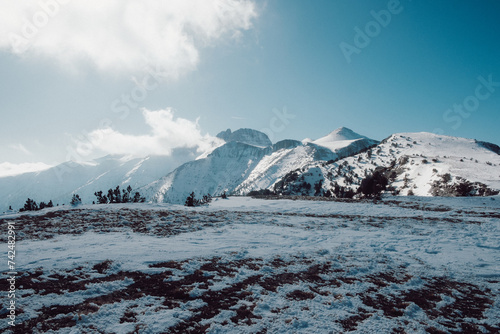 Billede på lærred snow covered mountains