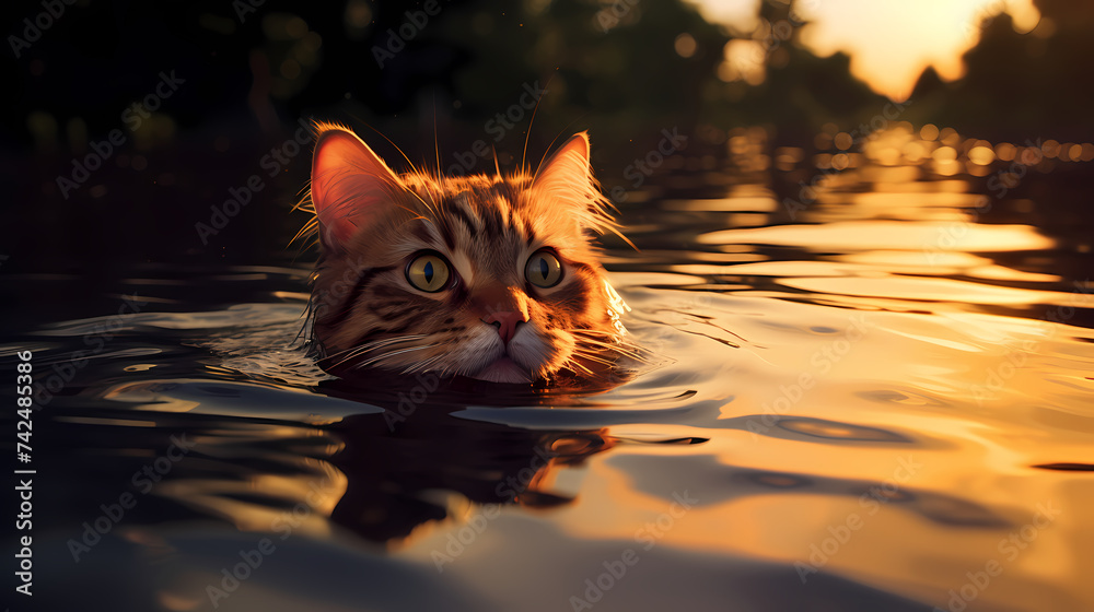 Obraz premium cat illustration