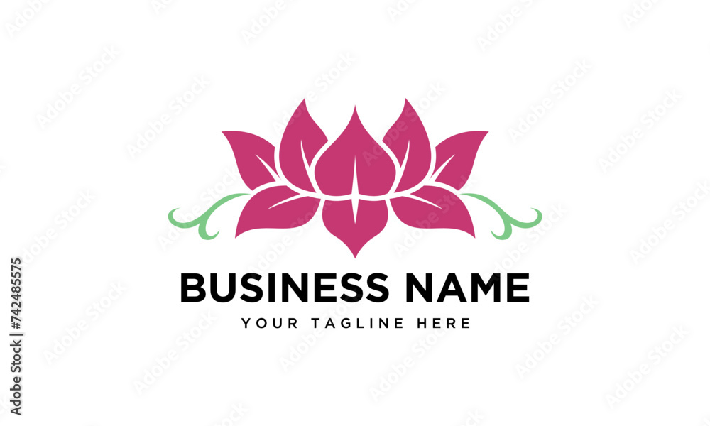 Obraz premium vector of lotus flower logo design