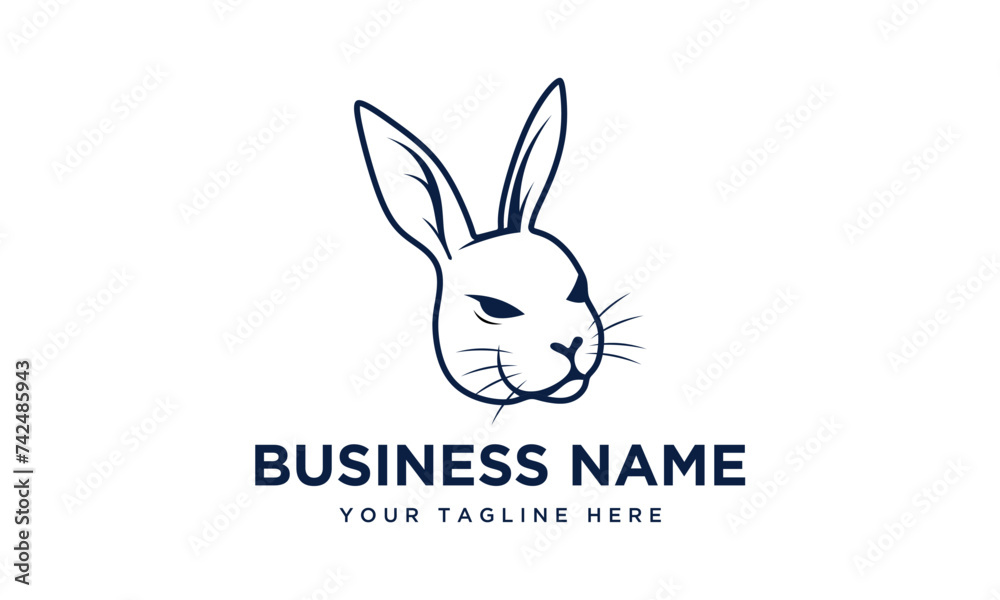 Fototapeta premium vector of rabbit head logo