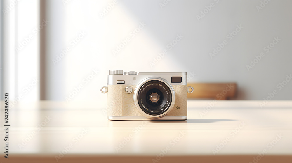 small and simple camera on a table