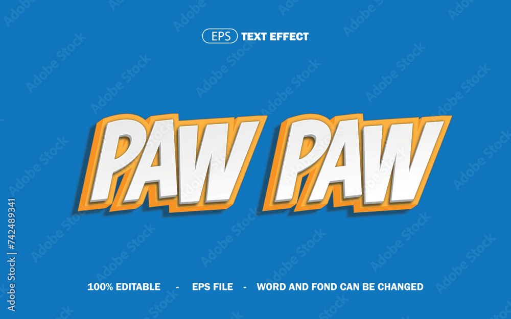COMIC STYLE FONT TEXT EFFECT EDITABLE