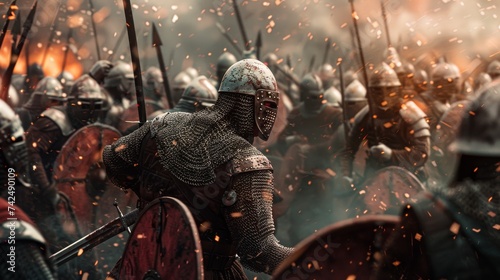 The clash of steel on steel creates a symphony of battle as warriors engage in combat