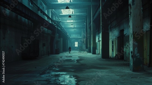 The eerie atmosphere inside an empty factory